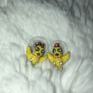 Betsey Johnson chick earrings
